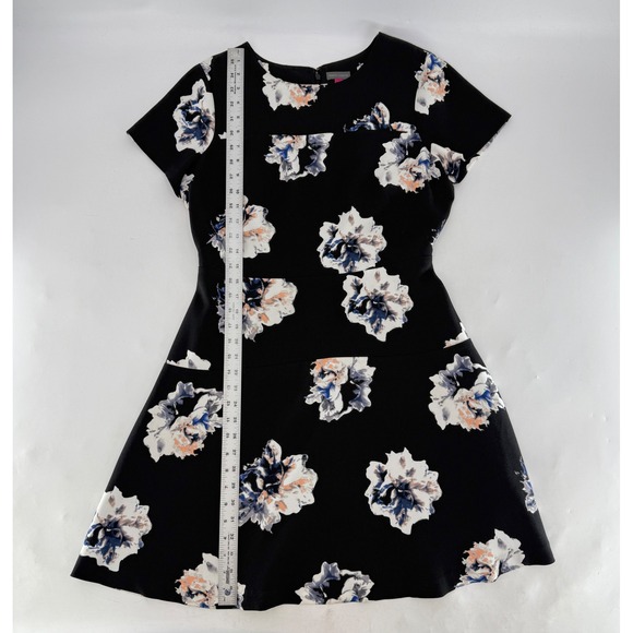 Vince Camuto Women's Black Floral Fit & Flare Dress Sz 10 Feminine Event Preppy - Picture 10 of 12